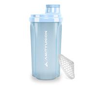 Protein Shaker 700 ml "Heaven" Leak-Proof, BPA with Clickable Strainer & Scale for Creamy Whey Shakes, Gym Fitness Mug for Isolate & Sport Concentrates, Protein Shaker, Original in Sky Blue