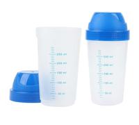 Protein Shaker Bottle 2pcs 300ml Transparent Shaker Bottle Leakproof Milkshake Protein Powder Mixing Bottle Shake Cup Water Bottle
