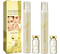 Protein Thread Lifting Set, Soluble Protein Thread and Nano Gold Essence Combination, Absorbable Collagen Thread for Face Lift, Reduce Fine Lines Wrinkle, 10ml (2pcs)