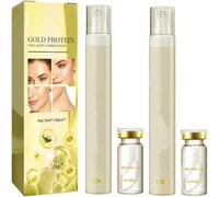Protein Thread Lifting Set, Soluble Protein Thread and Nano Gold Essence Combination, Absorbable Collagen Thread for Face Lift, Reduce Fine Lines Wrinkle & Tight Skin (2pcs)