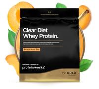 Protein Works | Clear Diet Whey Protein - Gold Innovation, Whey Protein Isolate Powder, Refreshing High Protein Drink, Peach Iced Tea, 40 Servings, 1kg