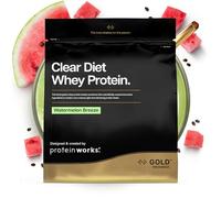 Protein Works | Clear Diet Whey Protein - Gold Innovation, Whey Protein Isolate Powder, Refreshing High Protein Drink, Watermelon Breeze, 40 Servings, 1kg