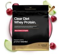 Protein Works | Clear Diet Whey Protein - Gold Innovation, Whey Protein Isolate Powder, Refreshing High Protein Drink, Sour Cherry & Apple, 20 Servings, 500g