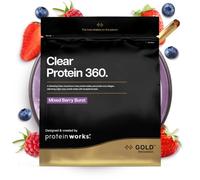 Protein Works | Clear Protein 360 - Gold, Mixed Berry Burst, 360g | 20g Tri-Protein Blend, Whey Isolate, Hydrolysed Pea Protein, Bovine Collagen Peptides, Vitamin C, Low Fat & Sugar