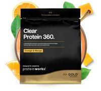 Protein Works | Clear Protein 360 - Gold, Orange & Mango, 360g | 20g Tri-Protein Blend, Whey Isolate, Hydrolysed Pea Protein, Bovine Collagen Peptides, Vitamin C, Low Fat & Sugar