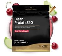 Protein Works | Clear Protein 360 - Gold, Sour Cherry & Apple, 360g | 20g Tri-Protein Blend, Whey Isolate, Hydrolysed Pea Protein, Bovine Collagen Peptides, Vitamin C, Low Fat & Sugar