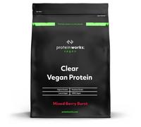 Protein Works - Clear Vegan Protein, Hydrolysed Pea Protein, Refreshing High Protein Drink, Low Sugar, Zero Fat, Mixed Berry Burst, 18 Servings, 270g