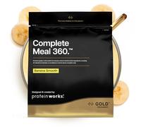 Protein Works | Complete Meal 360 - GOLD Innovation, Premium Meal Replacement Shake, High Protein, 165 Health Benefits, 24 Vitamins & Minerals, Omega 3, Banana Smooth, 20 Meals, 2kg