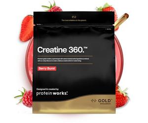 Protein Works | Creatine 360 - Gold Innovation, Creatine Monohydrate, CoQ10, Aquamin, Vitamin D3 & B6, Magnesium, Improves Focus, Mental Clarity, Cellular Support, Berry Burst, 60 Servings, 300g