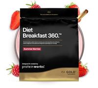 Protein Works | Diet Breakfast 360 - GOLD Innovation, On-the-Go Healthy Weight Loss Meal Replacement Shake, Added Caffeine, Low Sugar, Summer Berries, 18 Servings, 1kg