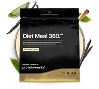 Protein Works | Diet Meal 360 - GOLD Innovation, Diet Meal Replacement Shake, Supports Weight Loss, 24 Vitamins & Minerals, Added Flaxseed, Inulin, Omega 3, Vanilla Crème, 7 Meals, 500g