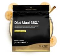Protein Works | Diet Meal 360 - GOLD Innovation, Diet Meal Replacement Shake, Supports Weight Loss, 24 Vitamins & Minerals, Added Flaxseed, Inulin, Omega 3, Banana Smooth, 14 Meals, 1kg