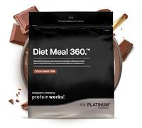 Protein Works | Diet Meal 360 - PLATINUM Innovation, Diet Meal Replacement Shake, Supports Weight Loss, 26 Vitamins & Minerals, Added Flaxseed, Inulin, Omega 3, Chocolate Silk, 33 Meals, 2kg