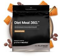 Protein Works | Diet Meal 360 - PLATINUM Innovation, Diet Meal Replacement Shake, Supports Weight Loss, 26 Vitamins & Minerals, Added Flaxseed, Inulin, Omega 3, Caramel Latte, 33 Meals, 2kg