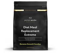 Protein Works - Diet Meal Replacement Extreme, Supports Healthy Weight Loss, Complete Nutrition, Low Calorie, Low Sugar, 23 Vitamins & Minerals, Banana Smooth Sundae, 16 Meals, 1kg