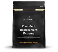 Protein Works - Diet Meal Replacement Extreme, Supports Healthy Weight Loss, Complete Nutrition, Low Calorie, Low Sugar, 23 Vitamins & Minerals, Salted Caramel Bandit, 8 Meals, 500g