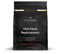 Protein Works - Diet Meal Replacement, Nutrient Dense Complete Meal, Immunity Boosting Vitamins, Affordable, Healthy And Quick, 14 Meals, Strawberries 'n' Cream, 1kg