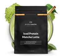 Protein Works - Iced Protein Matcha Latte, Premium Matcha Green Tea, 26mg Caffeine, High Protein, No Added Sugar, Supports Focus & Alertness, Whey Protein Blend, 16 Servings (500g)