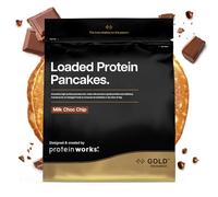 THE PROTEIN WORKS - Loaded Protein Pancake Mix | Premium Pancake Mix | High Protein Pancakes | High Protein Breakfast | Low Sugar Snack | 8 Servings | Milk Choc Chip | 500g