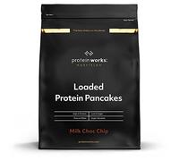 THE PROTEIN WORKS - Loaded Protein Pancake Mix | Premium Pancake Mix | High Protein Pancakes | High Protein Breakfast | Low Sugar Snack | 16 Servings | Milk Choc Chip | 1kg