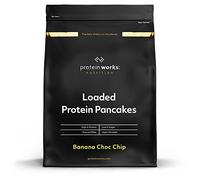 Protein Works - Loaded Protein Pancake Mix | Premium Pancake Mix | High Protein Pancakes | High Protein Breakfast | Low Sugar Snack | 8 Servings | Banana Choc Chip | 500g