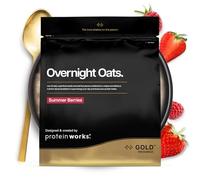 Protein Works | Overnight Oats - Gold Innovation, High Protein Breakfast, Chia & Flax Seed, Supports Healthy Weight Loss, Low Sugar, Summer Berries, 14 Servings, 1kg