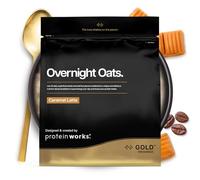 Protein Works | Overnight Oats - Gold Innovation, High Protein Breakfast, Chia & Flax Seed, Supports Healthy Weight Loss, Low Sugar, Caramel Latte, 14 Servings, 1kg