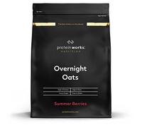 Protein Works - Overnight Oats, High Protein Breakfast, Chia & Flax Seed, Supports Healthy Weight Loss, Low Sugar, Summer Berries, 7 Servings, 500g