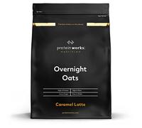 Protein Works - Overnight Oats, High Protein Breakfast, Chia & Flax Seed, Supports Healthy Weight Loss, Low Sugar, Caramel Latte, 7 Servings, 500g