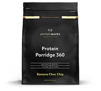 Protein Works | Protein Porridge 360 - Gold Innovation, High Protein, Low Sugar Breakfast, Added Vitamins & Minerals, Low GI Wholegrain Oats, High Fibre, Banana Choc Chip, 6 Servings, 500g