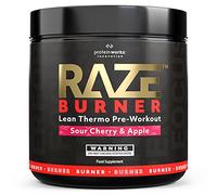 Protein Works - Raze Burner Pre Workout Powder | Thermogenic | Caffeine, Carnitine & Tyrosine | Sour Cherry & Apple | 30 Servings