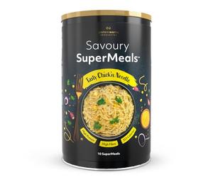 Protein Works - Savoury SuperMeals, Vegan & High Protein, 26 Vitamins and Minerals, 10 Meals, Tasty Chick’n Noodle, 900g