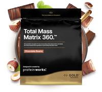 Protein Works | Total Mass Matrix 360 - Gold Innovation, Tri Protein Blend, Mass Gainer Protein Powder, Creatine Monohydrate, Glutamine, Vitamins & Minerals, Chocolate Bueno, 8 Servings, 2.12kg