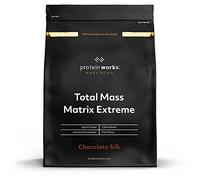 Protein Works | Total Mass Matrix 360 - GOLD Innovation, Tri Protein Blend, Mass Gainer Protein Powder, Creatine Monohydrate, Glutamine, Vitamins & Minerals, Strawberries 'n' Cream, 5 Servings, 1.32kg