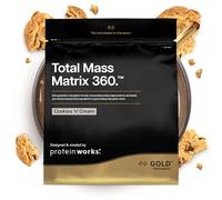 Protein Works | Total Mass Matrix 360 - Gold Innovation, Tri Protein Blend, Mass Gainer Protein Powder, Creatine Monohydrate, Glutamine, Vitamins & Minerals, Chocolate Bueno, 5 Servings, 1.32kg