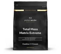 Protein Works - Total Mass Matrix Extreme, Tri Protein Blend, Mass Gainer, Protein Powder, Creatine Monohydrate, Glutamine, Vitamin & Mineral Blend, Cookies 'n' Cream, 8 Servings, 2.12kg