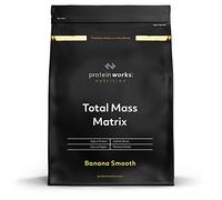 Protein Works - Total Mass Matrix Mass Gainer | High Calorie Protein Powder | Mass Building Protein Shake | Weight Gainer Protein Powder | 16 Servings | Banana Smooth | 2kg