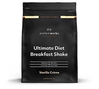 Protein Works - Ultimate Diet Breakfast Shake, On-the-Go Healthy Weight Loss Meal Replacement, Added Caffeine, Low Calorie, Low Sugar, Vanilla Crème, 36 Servings, 2kg