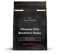 Protein Works - Ultimate Diet Breakfast Shake, Low Calorie Breakfast Shake, High Protein, Low Sugar Breakfast, 18 Servings, Summer Berries, 1kg