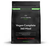 Protein Works - Vegan Complete 360 Meal, Award-Winning Meal Replacement, Tri-Protein Blend, Premium Plant-Based Ingredients, Essential Vitamins & Minerals, Strawberries n Cream Classic, 5 Meals, 500g