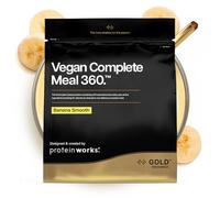 Protein Works | Vegan Complete Meal 360 - GOLD Innovation, Award-Winning Vegan Protein Meal Replacement Shake, Premium Plant-Based Ingredients, Vitamins & Minerals, Banana Smooth, 5 Meals, 500g