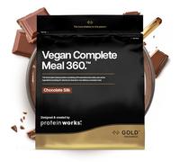 Protein Works | Vegan Complete Meal 360 - GOLD Innovation, Award-Winning Vegan Protein Meal Replacement Shake, Premium Plant-Based Ingredients, Vitamins & Minerals, Chocolate Silk, 10 Meals, 1kg