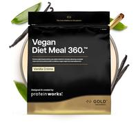 Protein Works | Vegan Diet Meal 360 - GOLD Innovation, Vegan Protein, Diet Meal Replacement Shake, Supports Healthy Weight Loss, Low Sugar, High Fibre, Vanilla Crème, 7 Meals, 500g