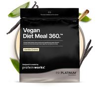 Protein Works | Vegan Diet Meal 360 - PLATINUM Innovation, Vegan Protein Diet Meal Replacement Shake, Healthy Weight Loss, Vitamin & Mineral Blend, Green Tea, Vanilla Crème, 16 Meals, 1kg