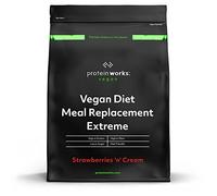 Protein Works - Vegan Diet Meal Replacement Extreme | Plant Based Meal Replacement Shake | Added Vitamins | Aids Weight Loss | 16 Servings | Strawberries 'n' Cream | 1kg
