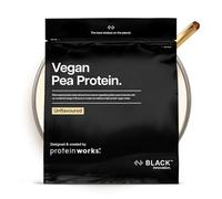 Protein Works | Vegan Pea Protein - Black Innovation, Unflavoured, Premium Vegan Protein, Pea Protein Isolate, 24g Protein Per Serving, Low Fat, Low Carbs, Plant-Based & Natural, 33 Servings, 1kg