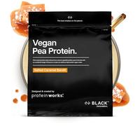 Protein Works | Vegan Pea Protein - Black, Salted Caramel, 500g | Vegan Protein Powder, Pea Protein Isolate, 24g Protein, Low Fat, Low Carb, Vitamin K & B6, Magnesium, Riboflavin, 16 Servings