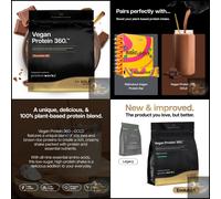 Protein Works | Vegan Protein 360 - Gold, Chocolate Silk, 1kg