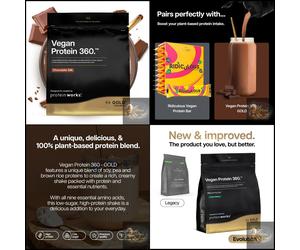 Protein Works | Vegan Protein 360 - Gold, Chocolate Silk, 1kg
