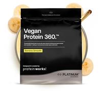 Protein Works | Vegan Protein 360 - Platinum Innovation, Premium Vegan Protein Powder, Plant-Based Protein Shake, Essential Vitamins & Minerals, Low Sugar, Banana Smooth, 57 Servings, 2kg